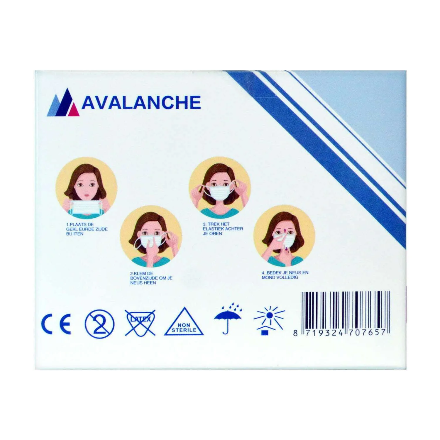 Mondmaskers type IIR | 50 stuks - Afbeelding 4