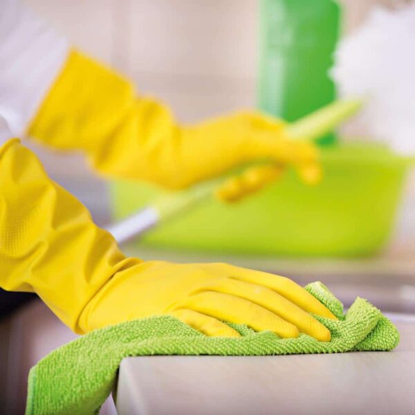 Latex huishoudhandschoenen 60g Geel | 144 paar - Afbeelding 2